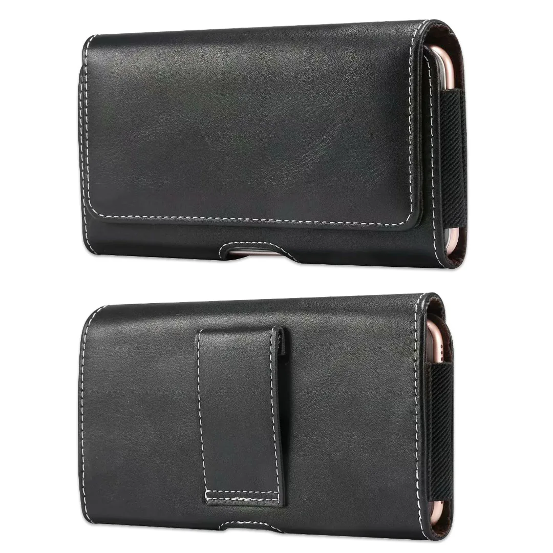 Universal Leather Phone Belt Clip Case Waist Bag