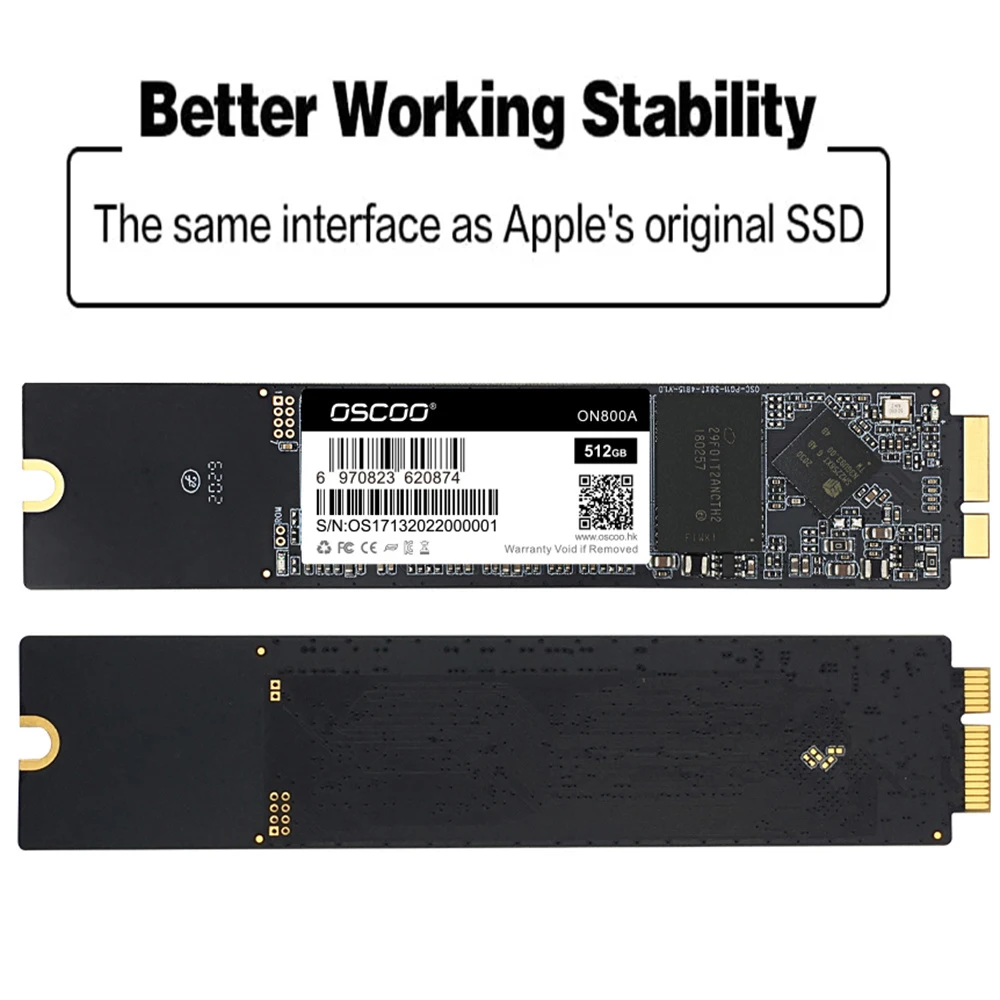Oscoo-unidade de Estado Sólido para Mac Ssd para Apple Macbook Air A1370 A1369 2010 2011 Emc 2393 2471 2392 1369 128gb 256gb 512gb 1tb - Imagem 2