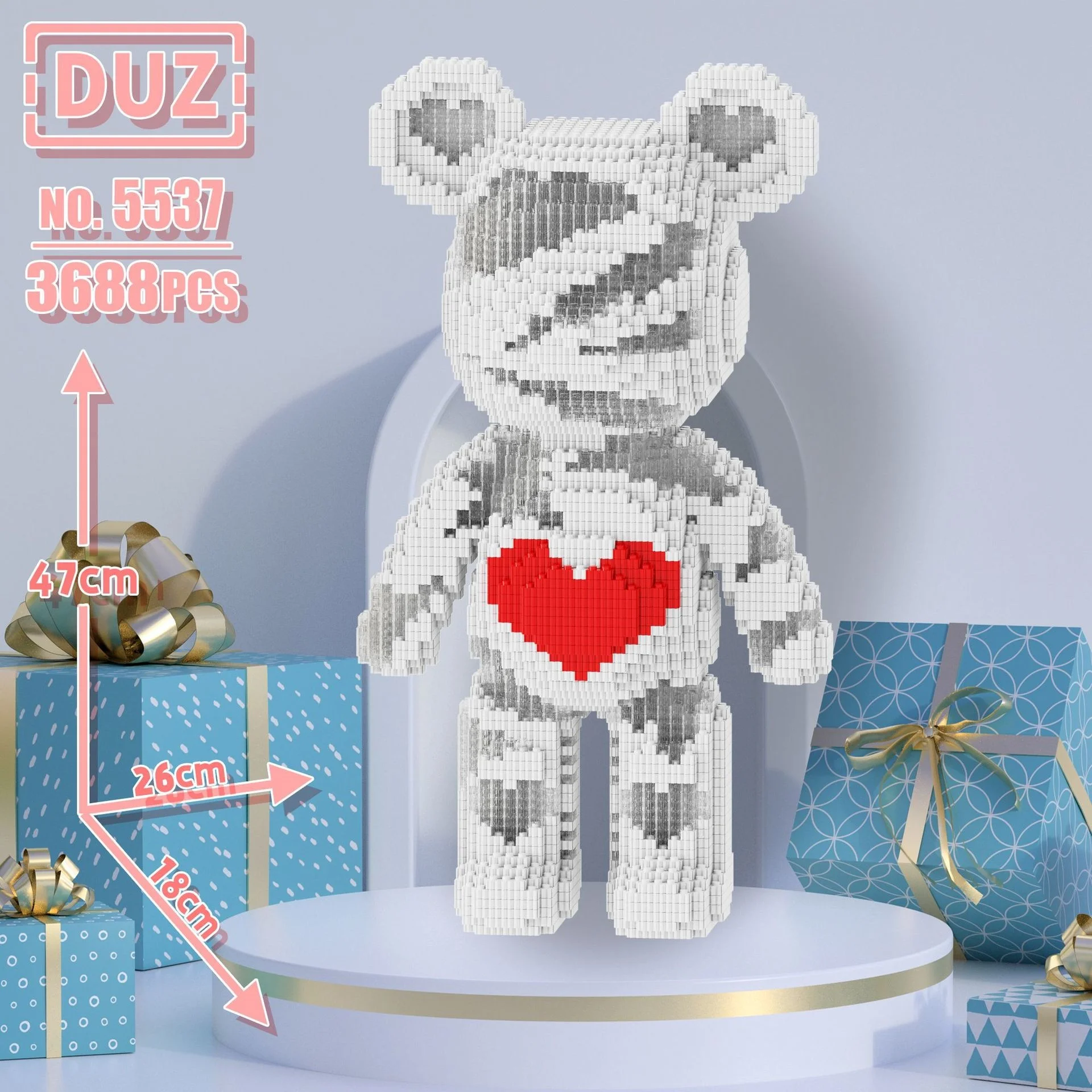 Oversized Violents Bear Building Blocks Assembled Toys DIY Adult Educational Children's Toys Birthday Gift Model Dolls Toys 2