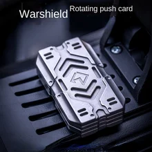 EDC Original Push Brand Battle Shield Stainless Steel Push Card Multi-Direction Push Card Hand Spinner Push Card Toy tanie i dobre opinie CN (pochodzenie) 12 + y 18 + Metal Warshield Over 14 years old Mainland China Neutral Metal Toys ≥ 14 years old