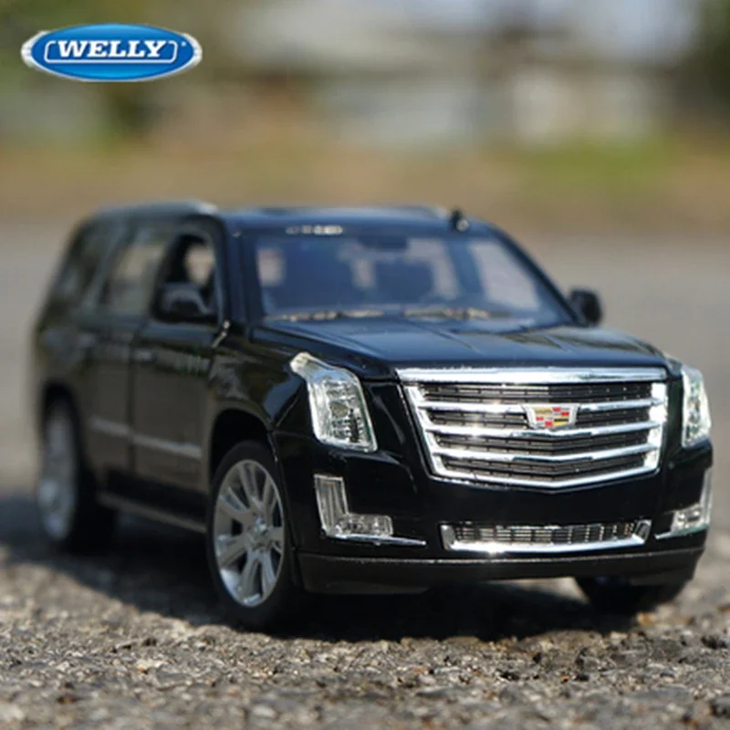 

Модель автомобиля WELLY 1:27 Cadillac Escalade SUV из сплава, литой металлический игрушечный автомобиль, модель автомобиля, имитация коллекционных подарков