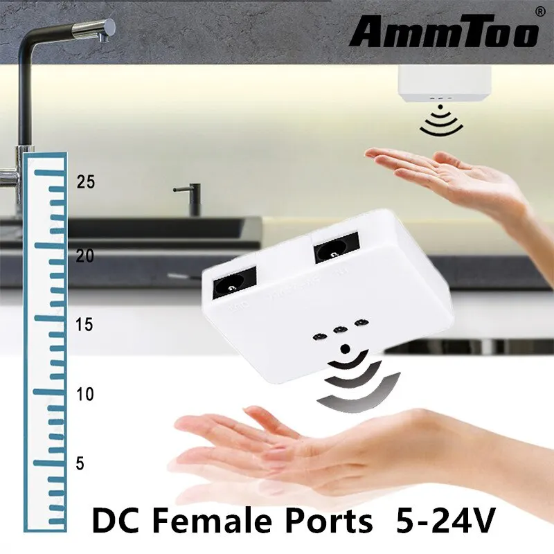 Hand Sweep Motion Sensor Smart Switch DC Female 5V 12V 24V LED Dimmer Sensor Switches Brightness