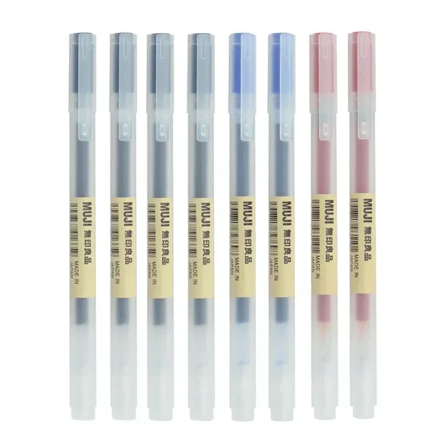 6/8 pièces/ensemble MUJIS stylo Gel noir/rouge/bleu 0.38/0.5mm encre japon couleur stylo bureau école stylo à bille japonais Kawaii papeterie 2 6/8 pièces/ensemble MUJIS stylo Gel noir/rouge/bleu 0.38/0.5mm encre japon couleur stylo bureau école stylo à bille japonais Kawaii papeterie 2