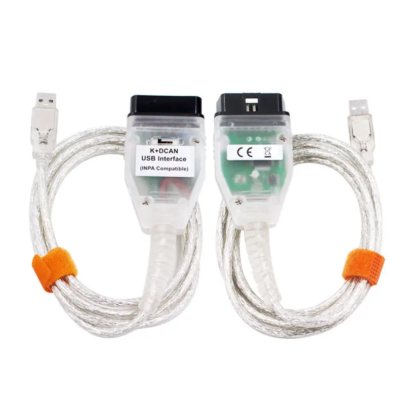 BMW INPA Ediabas K + DCAN 스캐너용 OBD2 인터페이스 USB 케이블, 휴대용 드라이버 프로그램, 자동차 커넥터 코드 진단 도구, FT232RL