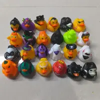 6/12/24Pcs Halloween Series Duck Cartoon Characters Shape Duck Water Toy Gift For Children Festivals Party Decorations 2