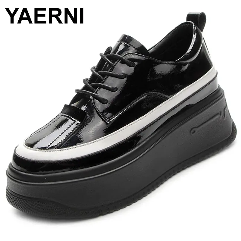 

7.5cm Elevator Shoes Platform Wedge Ankle Boots Autumn Pumps Women Heightened Shoes Ashion Super Thick Females Plush Warm Shoes