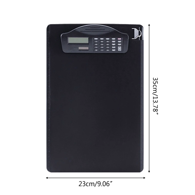Plastic Clipboard Strong with Solar Charging Calculator Pen Holder Hangable Clip Board for Business Meeting Hospital