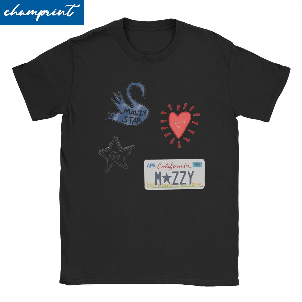 

Мужские и женские футболки Mazzy Star Design, винтажная хлопковая футболка с коротким рукавом, футболки в стиле панк-рок, одежда с круглым вырезом для взрослых