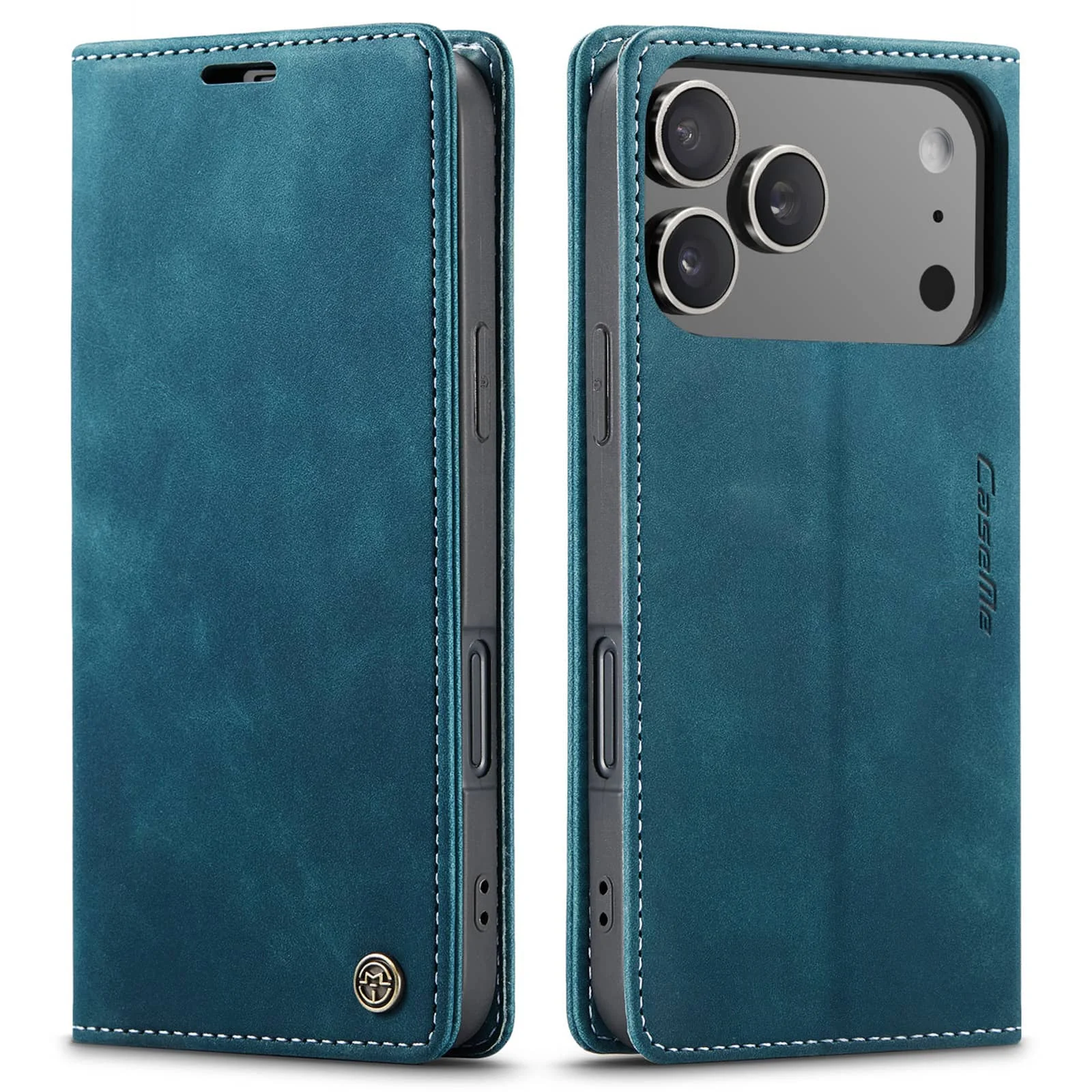 Leather Flip Wallet Case, Magnetic Folio Cover with Card Holder and Shockproof Kickstand