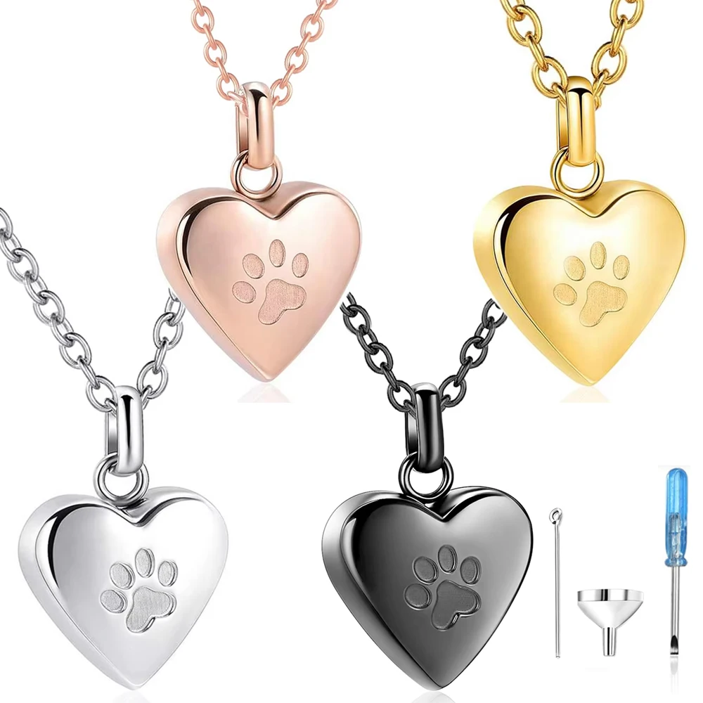 Pet Ashes Heart Cremation Jewelry Urn Necklace 6