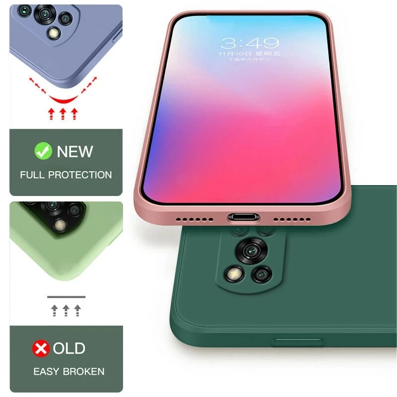 Custodia per telefono in Silicone liquido originale per Xiaomi Redmi Note 10 10C 11 10S 11S 9 Mi 11i 12 10T 11T Poco F3 X3 Pro Lite 5G NE Cover