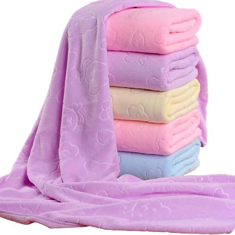 Nano Superfine Fibers Little Bear Print Bath Towels 70*140 Three Seconds Quick-drying Baby Bath Towel Bathroom bath towel,baby towel