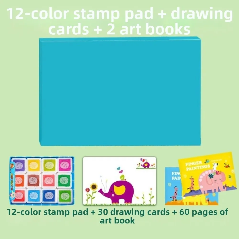 Creative Drawing Coloring Books Cartoon Animal Handmade Finger Painting Set DIY Early Learning Graffiti Drawing Toys