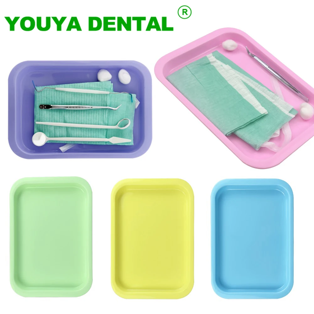 

Dental Medical Tray Plastic Square Plate Autoclavable Divided Split Trays Surgical Instrument Placement Box Dentistry Lab Tools