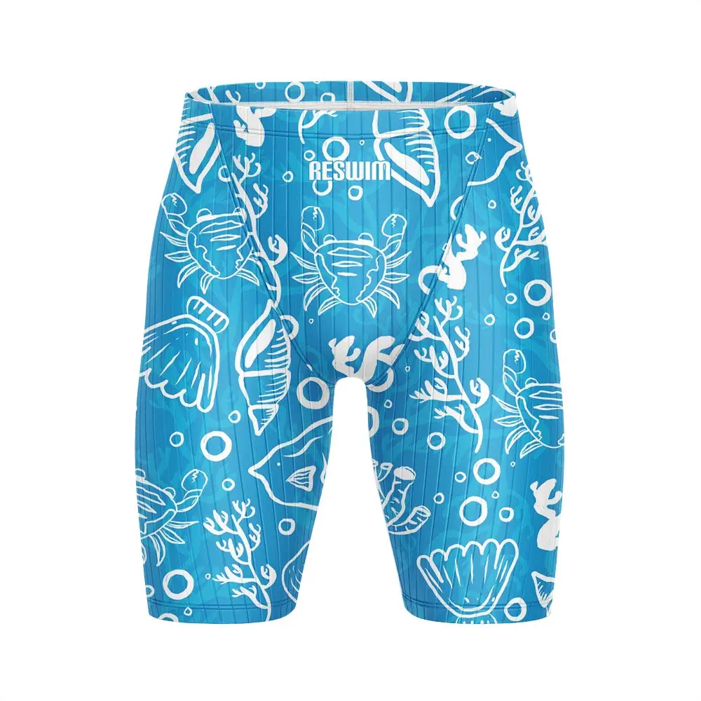 Men's Athletic Swim Jammer Shorts - Versatile Beachwear & Training Tights