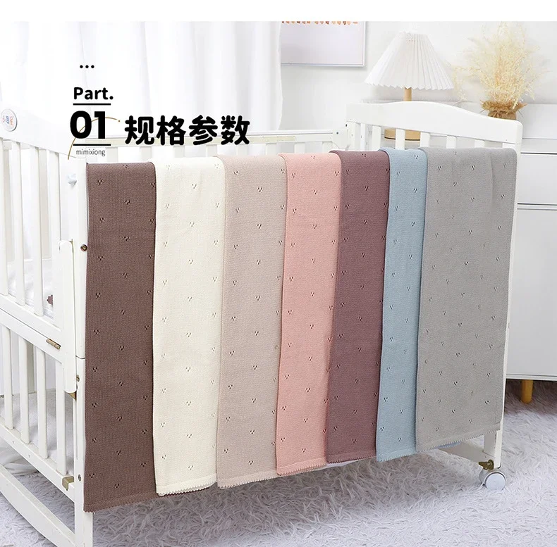 Description Picture 6 of itemBaby Blankets Newborn Infant Boys Girls Cotton Stroller Nursery Swaddle Wrap Cover Quilts 90*70cm Toddler Outdoor Throw Play Mat