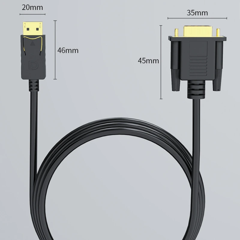 DP-VGA ̺ DisplayPort-VGA  ȯ TV   HD  ̺ Ʈ ǻ  VGA 1080P @ 60Hz