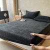 1 PC Milk velvet trimmed flower bed sheet single item single piece FITTED SHEET (NOT PILLOWCASE)