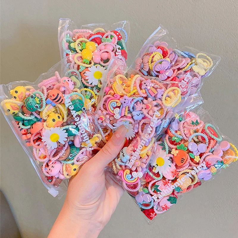 

TwinkLei 20Pcs/Set Cute Cartoon Headbands Girls Elastic Hair Bands Hair Accessories for Kids Scrunchies Headwear Ornament Gift