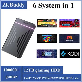 HDD da gioco ZieBuddy da 12 TB con LaunchBox Retrobat Playnite Hyperspin con oltre 100000 giochi retrò per PSP/PS3/PS2/Psvita/WII/WIIU