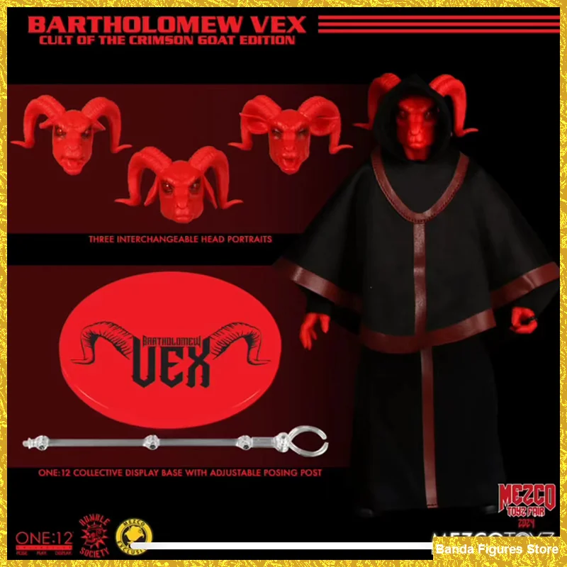 Originale Mezco Toyz Bartholomew Vex Cult The Crimson Goat Edition In Stock Anime Action Collection Figure Model Toys
