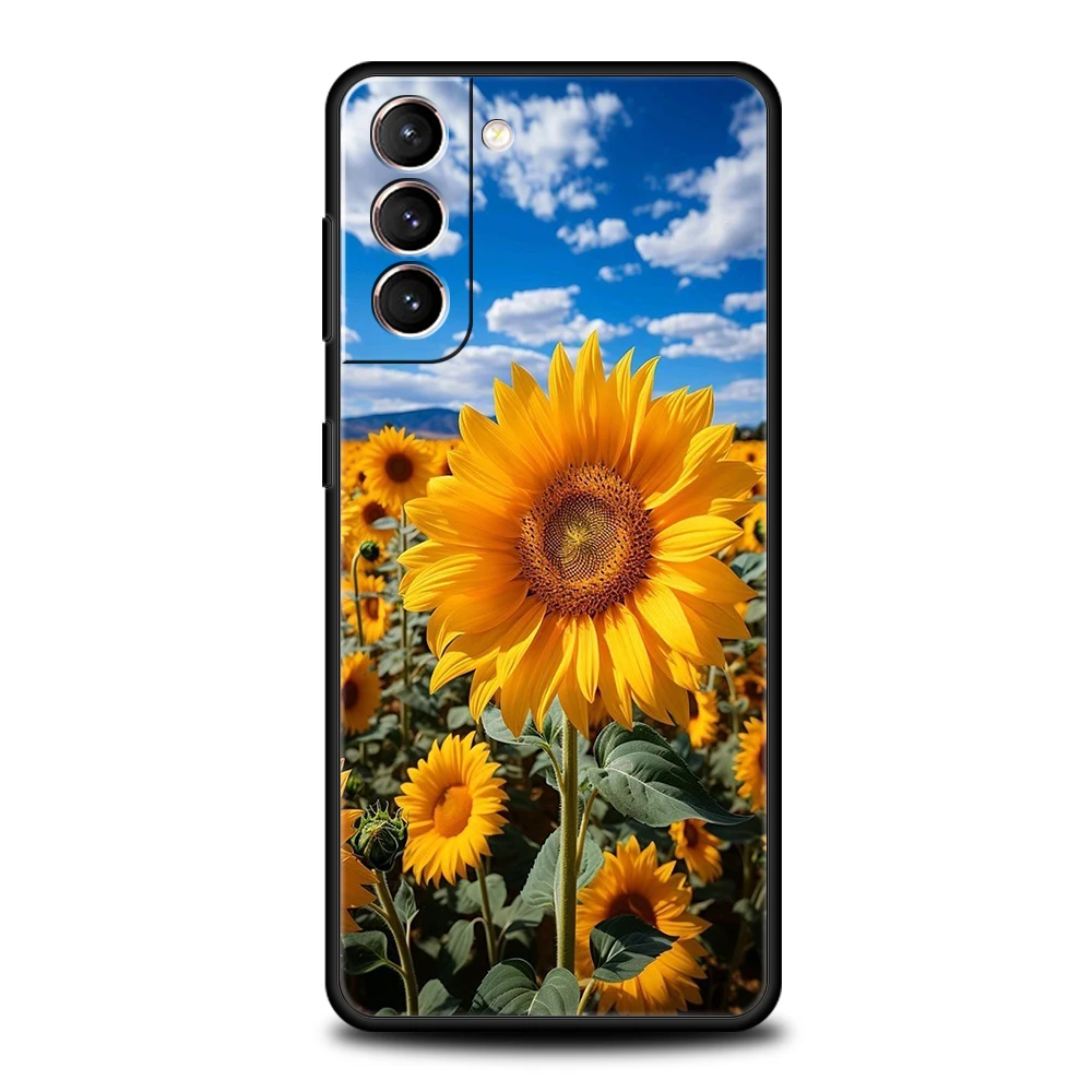 Vibrant Yellow Sunflower Soft Phone Case Cover