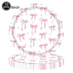 Pink Bow Themed Hanging Decor Banner Swirl for Girls' Birthday or Baby Shower Decorations (Dark Khaki)