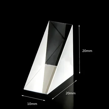 20x20x10mm Vetro Ottico Triangolare Lsosceles Ad Angolo Retto K9 Lente Prismatica Dello Spettro Della Luce Fisica Medicina
