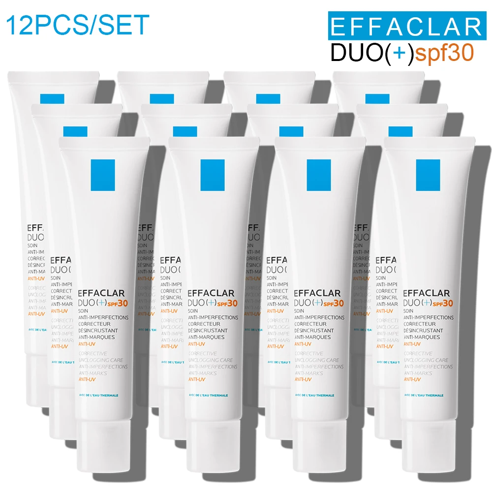 

12PCS Brand Skin Care Effaclar Duo+ SPF30 40ml Face Sunscreen Against UV Rays / K+ Hyalu B5 Cream Oil Control Acne Skin