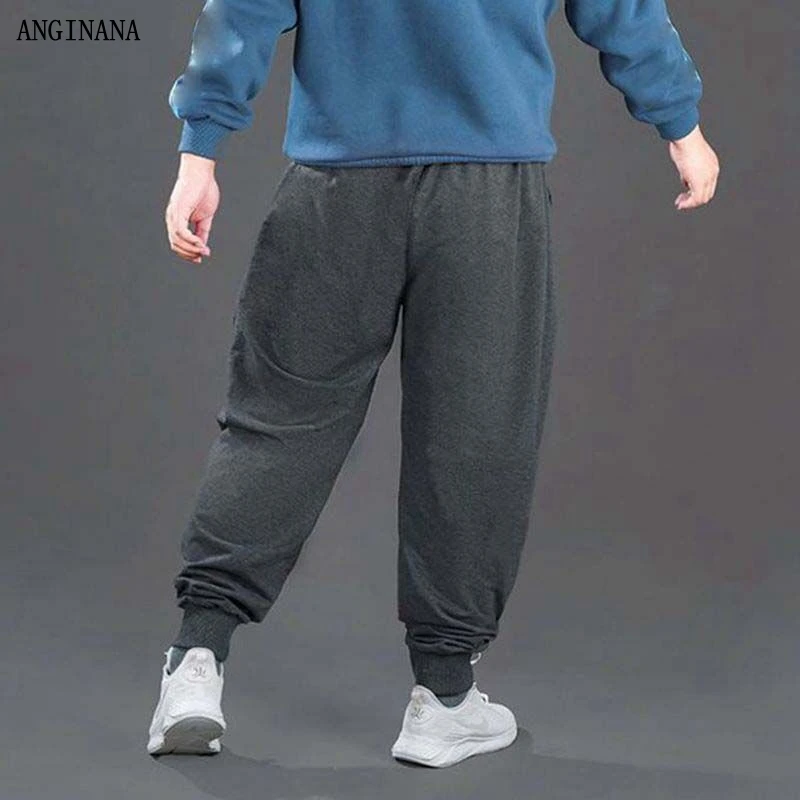 Plus size 15xl 200kg large men's Plush pants big size 8xl 9xl 10xl 12xl autumn and winter loose black elastic pants 58 60 62 2