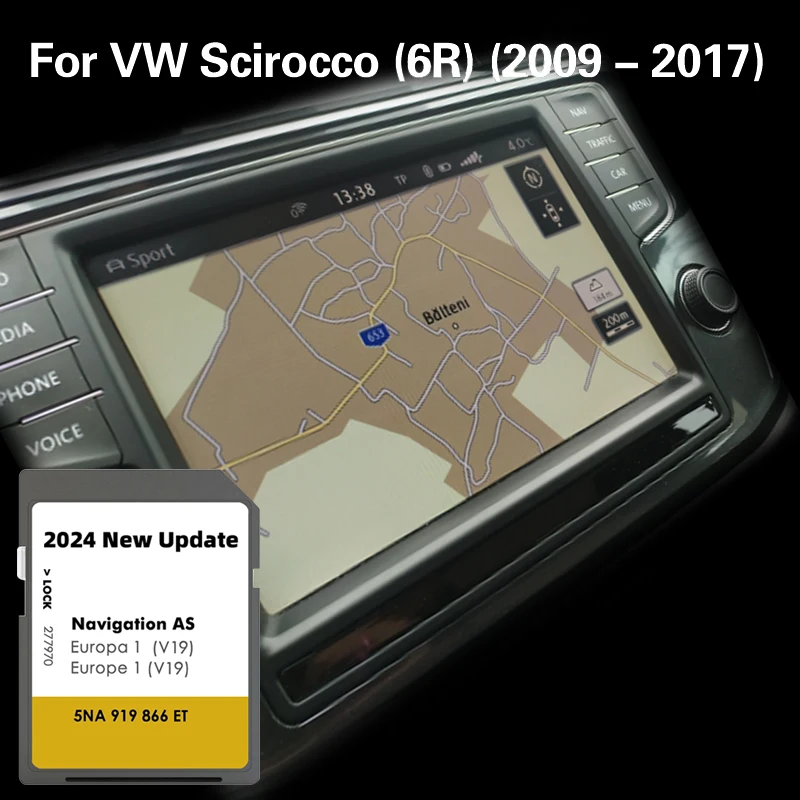 

For VW Scirocco Since 2015 32GB 5NA919866DS Map Sat Nav GPS New Version Belgium Denmark Croatia Car SD Card