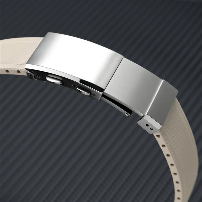 Premium Brushed Metal Watch Band Clasp - 316L Stainless Steel Extension Buckle