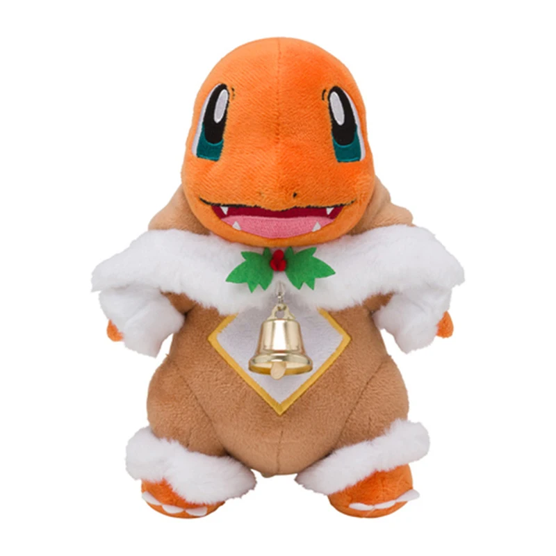 Merry Xmas Sawsbuck Poncho Charmander Pikachu Pokemons Charizard Stuffed Plush Toys Anime Pokemons Plush Toys Dolls Kids Gifts