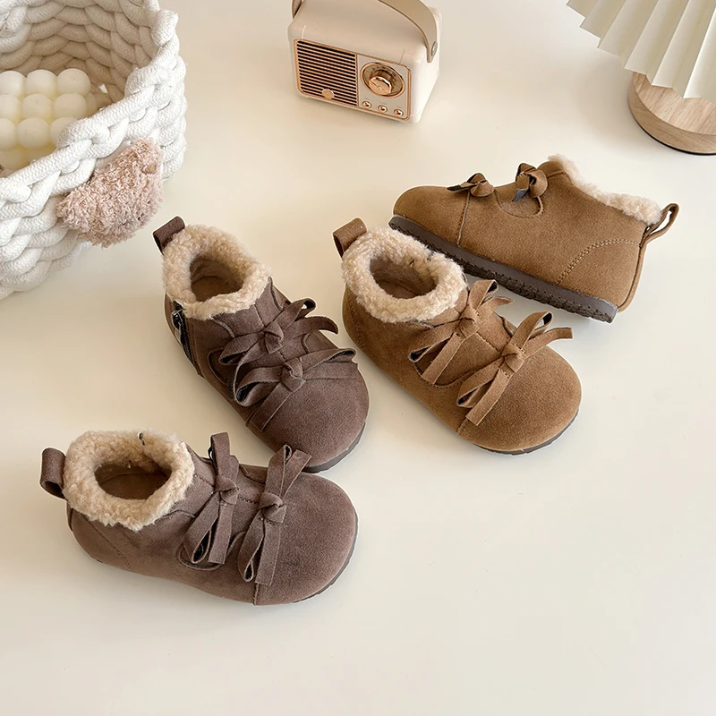 Girls Winter Fuzzy Casual Shoes Soft Sole