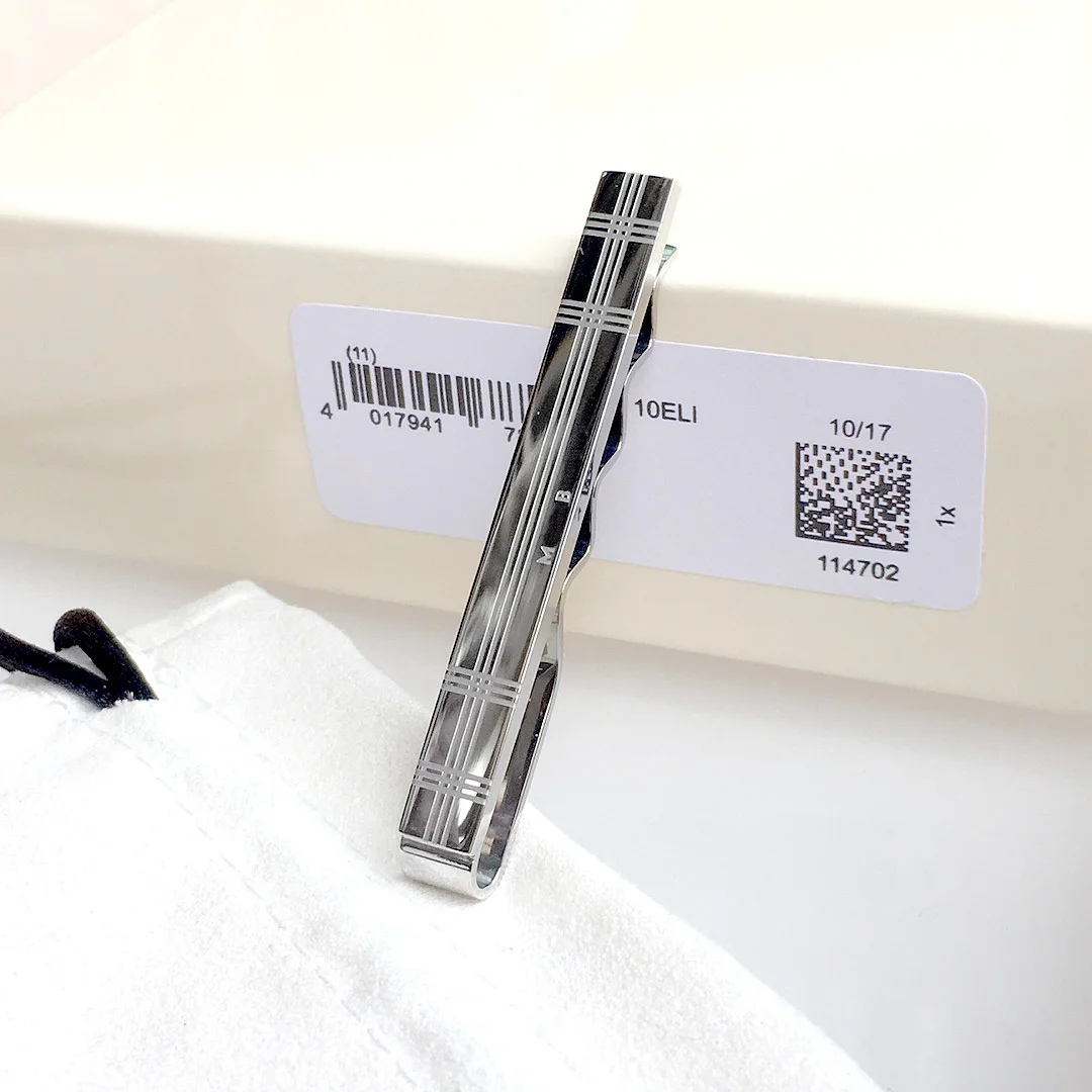 PJS MB Essential Sartorial Serie Tie Clip 1:1 High Quality Stainless Steel Exquisite Elegant Classic Gentleman Gift With Box Set