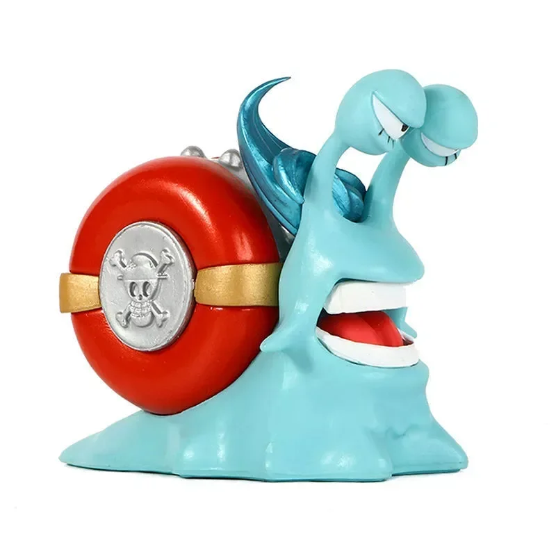thumbnail image 1 of Figura de Anime One Piece de 8 cm, estatua decorativa de manga Den Den Mushi, figura de acción de PVC, modelo de colección, juguetes, regalo de cumpleaños para niños, 1 of 5