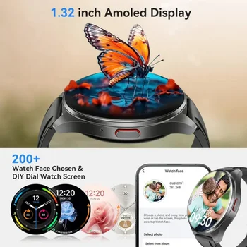 Smart Watch for Men & Women, Wireless Calling Dialing 100+ Sport Modes Fitness Tracker with Various APP Reminders Call Message Reminder Touch Screen Compatible with IOS Android Wearable Smart Bracelet Digital Wristwatch Fall Gift 5