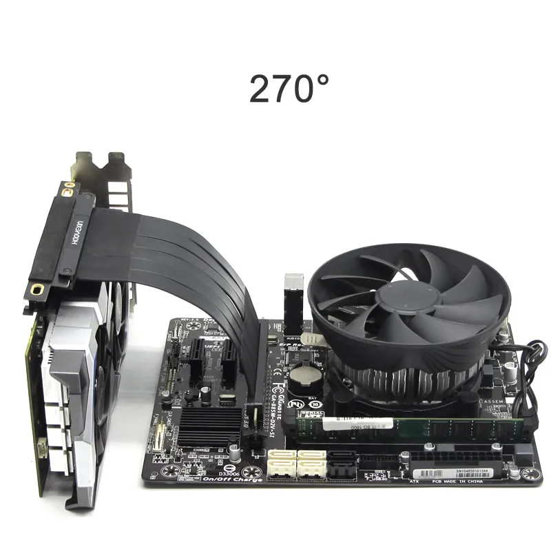 Cabo de Extensão Pcie Riser Graphics Card Express Riser Extensor Blindado com Antijam para Gpu - Imagem 3