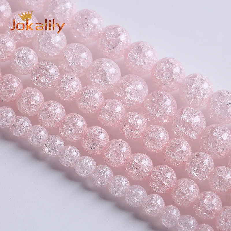 

Sakura Pink Crystal Quartz Beads Natural Stone Round Loose Beads for Jewelry Making DIY Bracelets Handmade 6 8 10 12mm 15" Inch