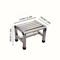 Multi Functional Stainless Steel Stool - Durable Thick & Sturdy Stool, Ideal for Living Room, Bathroom, Kitchen, Corridors 6