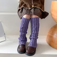 Kids Leg Warmers Knitted Leg Warmers Loose Socks Knee High Leg Warmers For Girls 2
