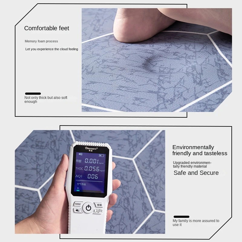 Kitchen Oil-proof and Non-slip Rug PVC Leather Carpets Dirt-resistant Door Mats Simple Balcony Rugs Bathroom Waterproof Carpet 6