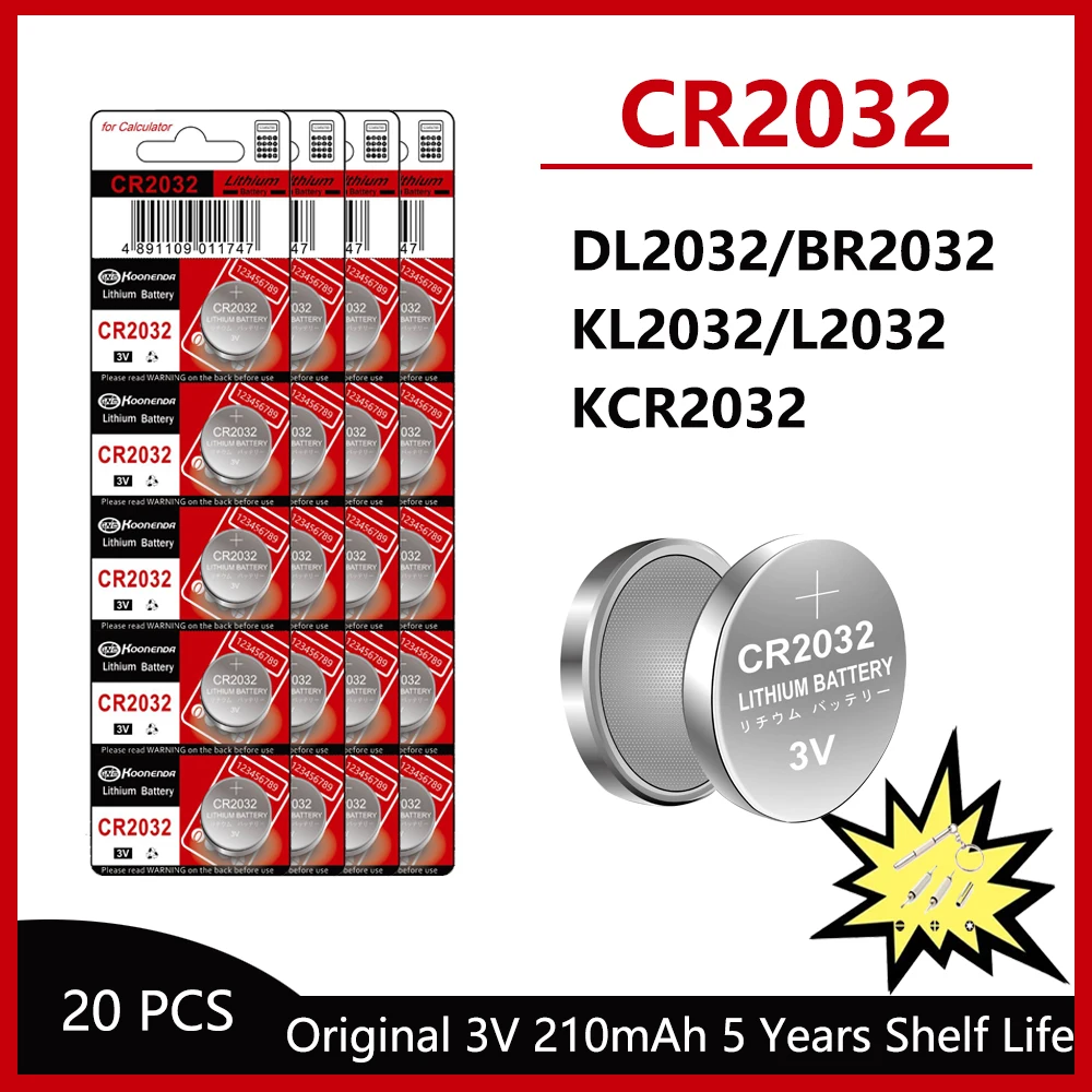 Long Lasting CR2032 Lithium Coin Cell Battery