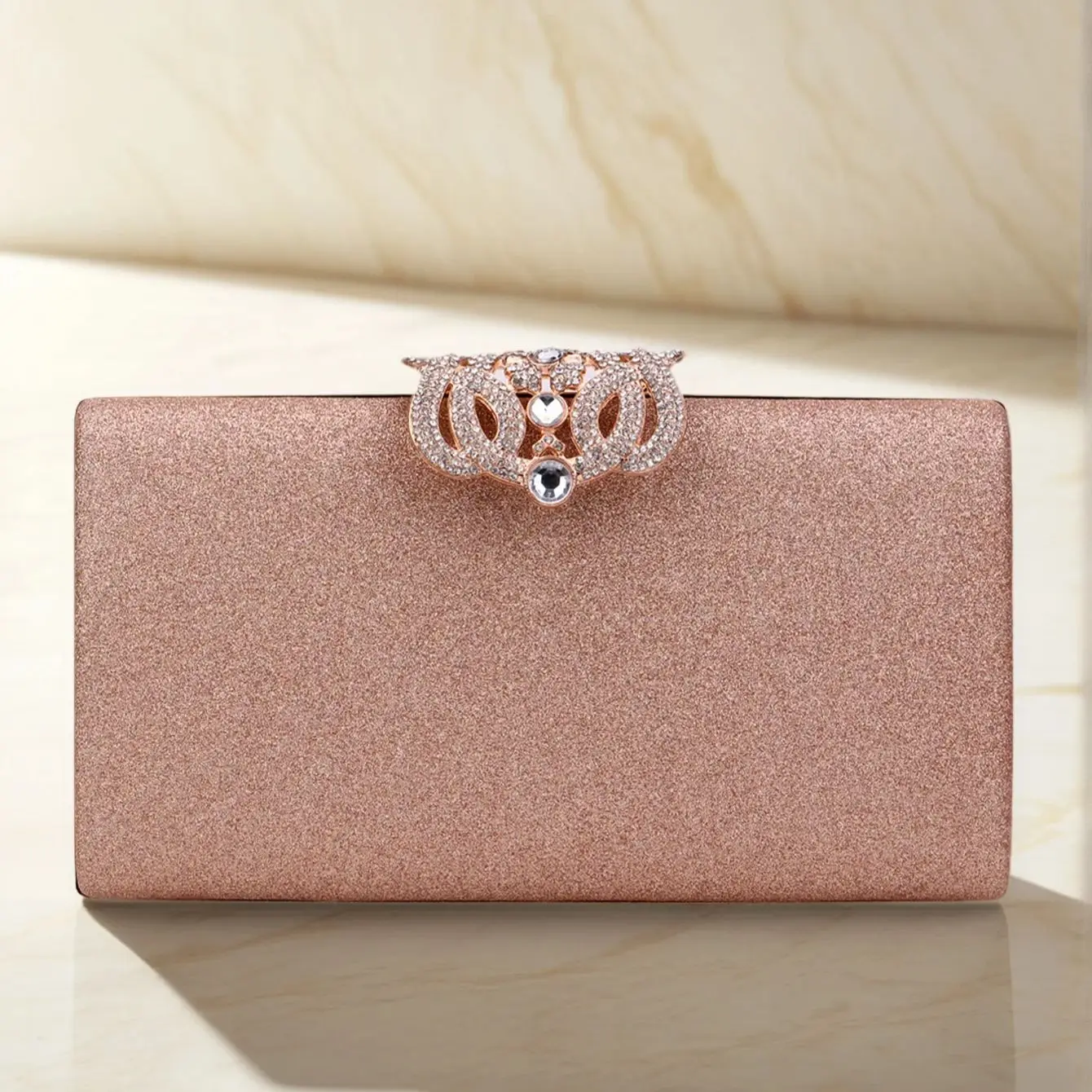 Sequined Evening Clutch Bag with Rhinestones for Women