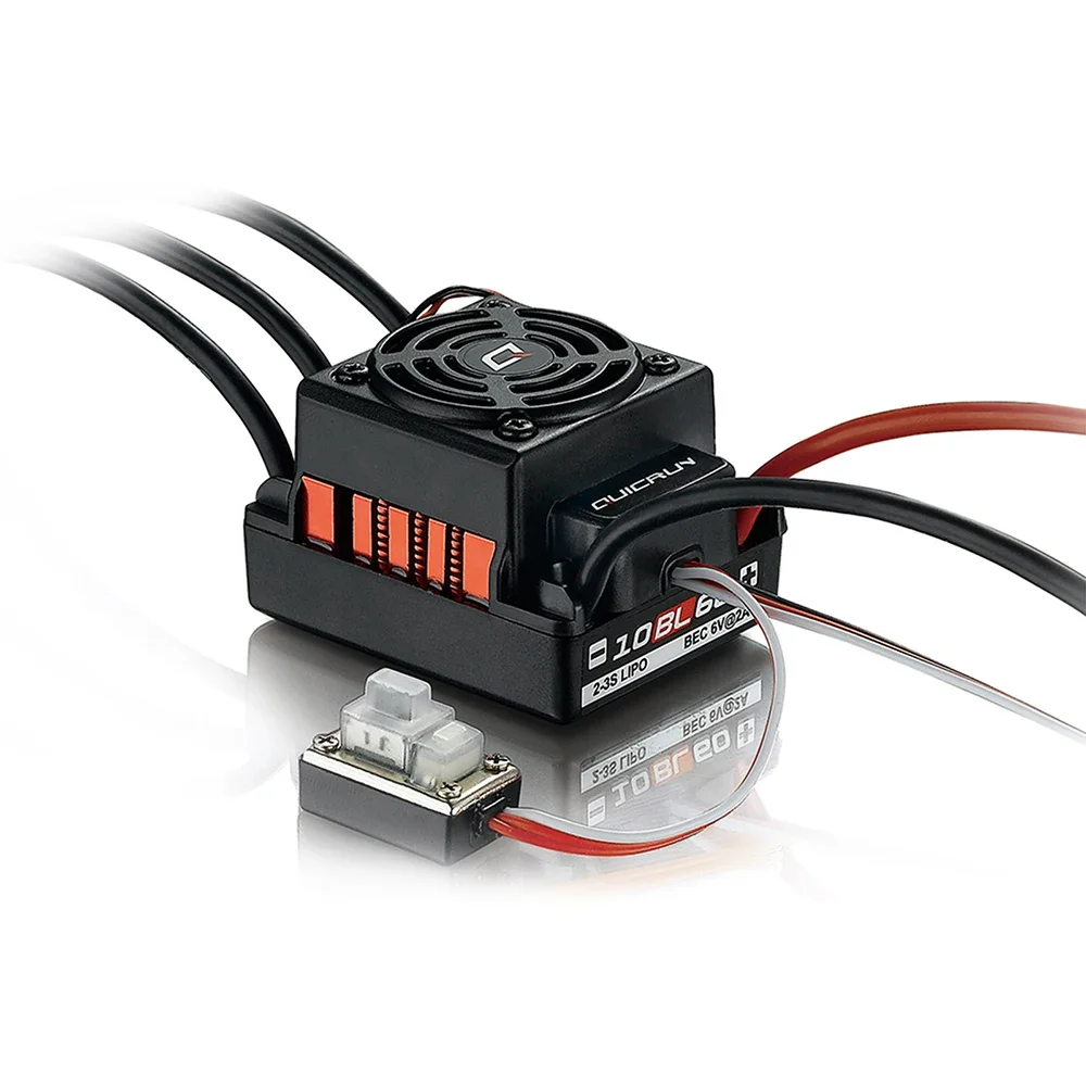 HOBBYWING QuicRun WP 10BL60 60A ESC 귯ø  ESC, 2-3S LiPo 6V/2A BEC 1/10 RC  ũѷ  Ʈ ڵ