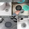 1/2/4Pcs Sewer filter with Suction Cup hair floor drain bathroom anti hair kitchen toilet bathroom cover sink anti clogging 2