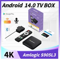 H96 Max S905l3 2 ГБ 16 ГБ ТВ-приставка Android 14 Четырехъядерный голосовой помощник Google Медиаплеер Домашняя телеприставка Smart Tvbox Android TV