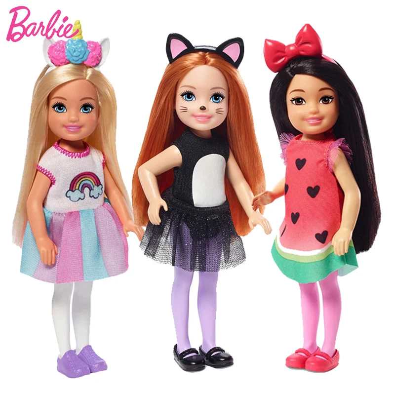 Original Barbie Club Chelsea Dolls with Clothes and Puppy Accessories Reborn Barbie Cutie Princess Girl Toy Juguetes Boneca Toys