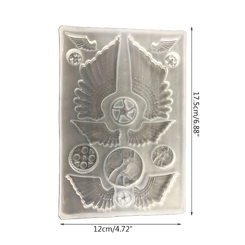 MXME Crystal Epoxy Resin Mold Star Moon Face Angel Wing Silicone Mould DIY Craft Tool