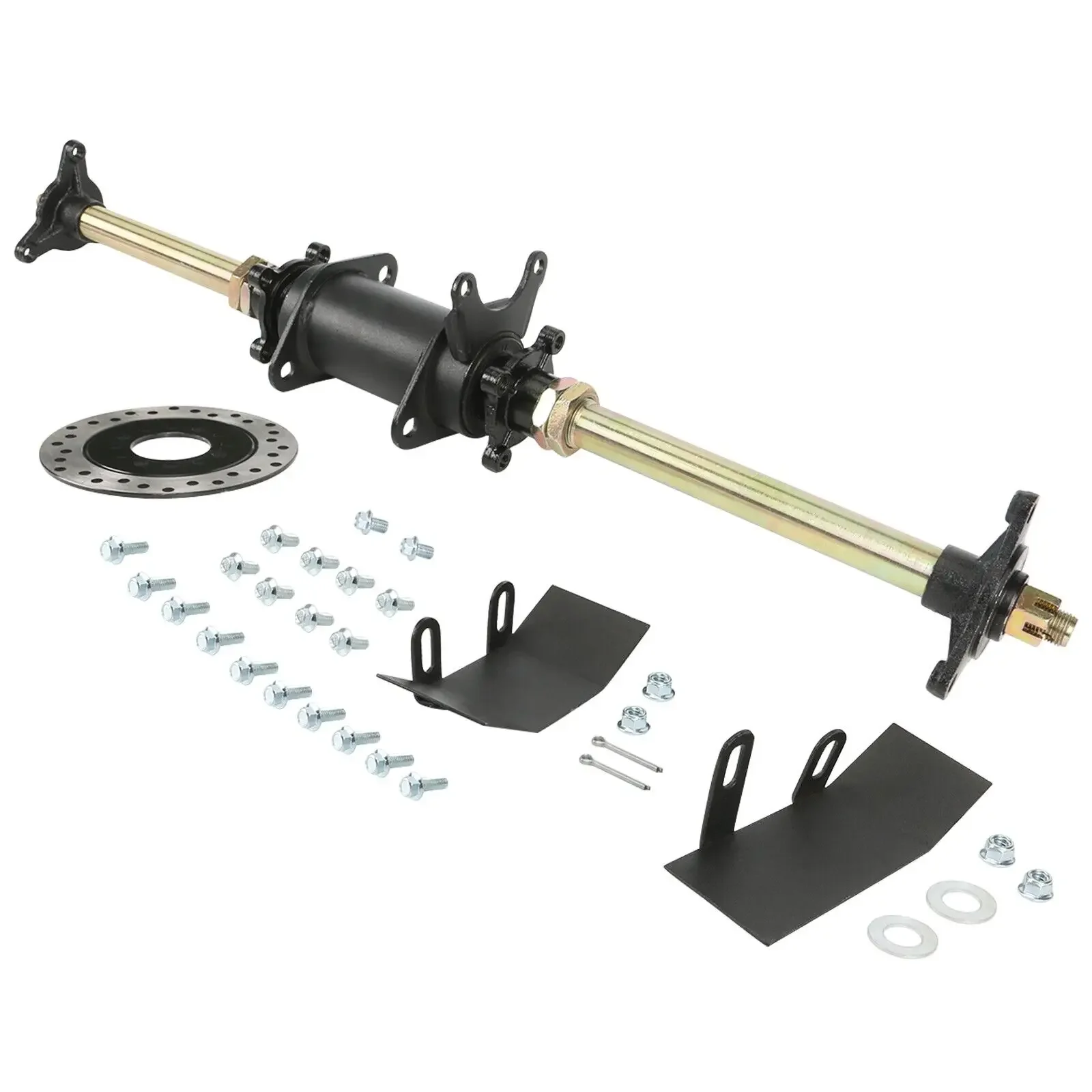 Kit Asse Posteriore Go Kart - 19 Pezzi Per ATV 50cc 70cc 90cc Con Freni E Catena - Foto 5